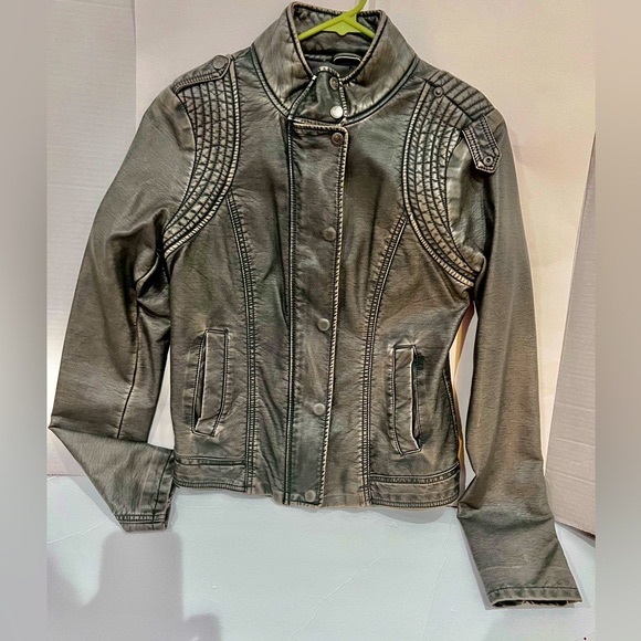 Aeropostale Jackets & Blazers - Aeropostale faux Leather Moto Jacket, women’s size small , Dark grey, NWOT!